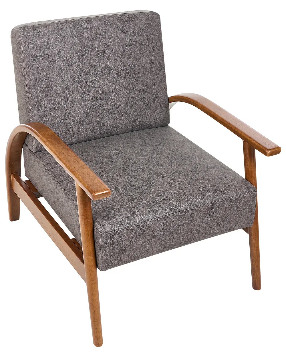 Armchair SKARA Faux Leather Dark Brown_927265