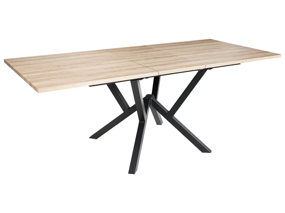 Ausziehbarer Esstisch ANSELL Hellbraun 160/200 cm 90 cm