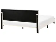 Bett mit Schubladen LONZAC Samtstoff Cremeweiß 180 x 200 cm_1014802