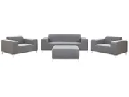 Lounge Set mit Tisch 5-Sitzer ROVIGO Grau_784926