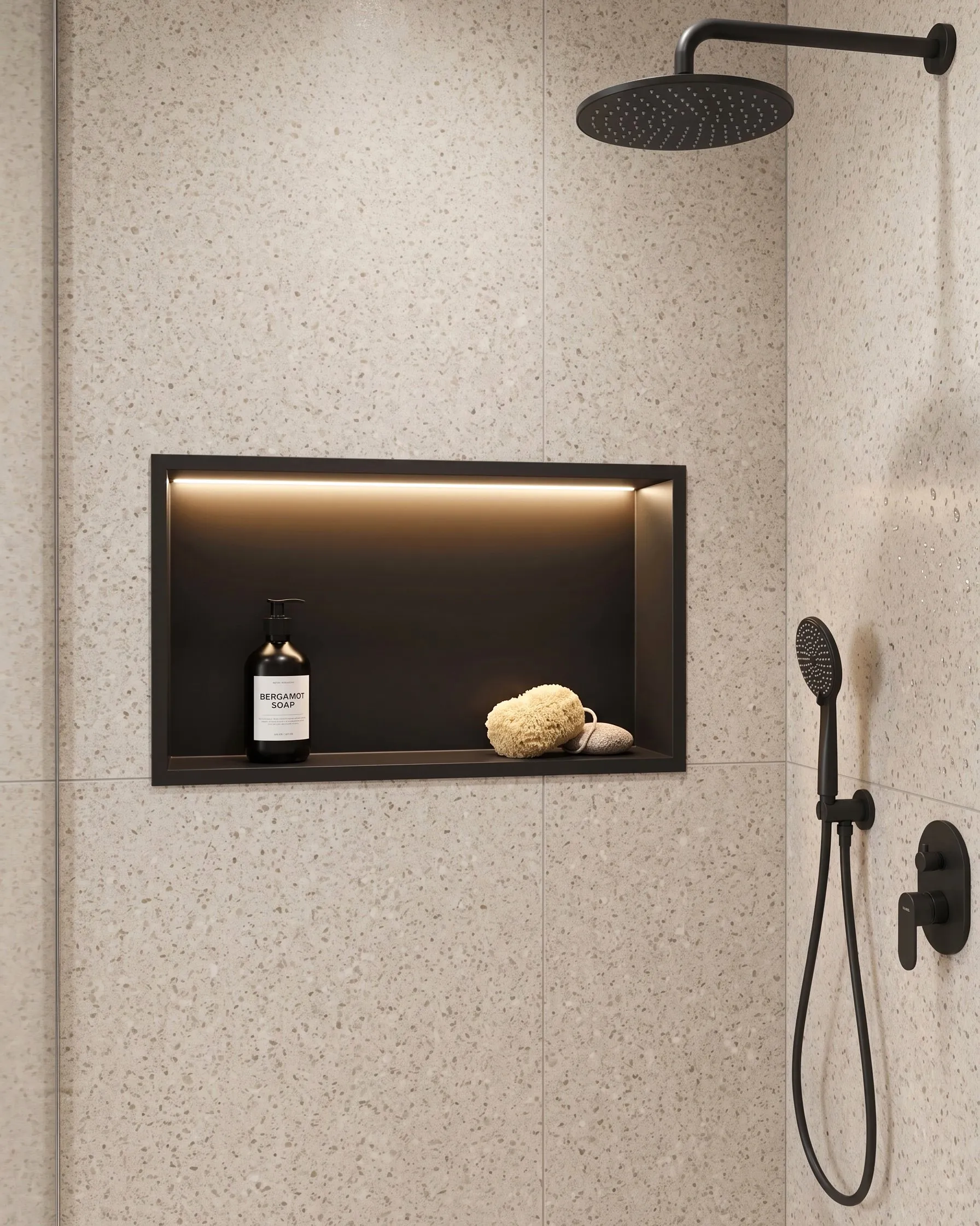Shower Niche ITAIPU LED Metal Black_1150163