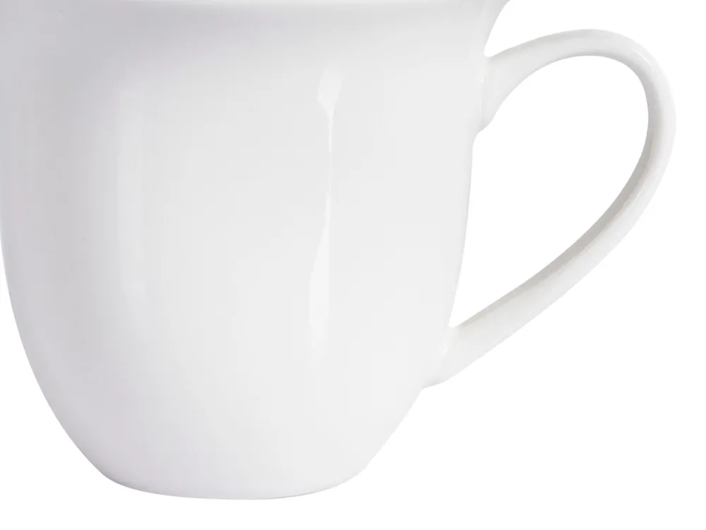 Tassen 8er Set mit Untertellern ELDERBERRY Porzellan Weiß_986465