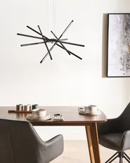 LED Pendant Lamp PALUN with Dimmer Metal Black_1032973