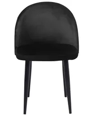 Set of 2 Dining Chairs VISALIA Velvet Black_711019