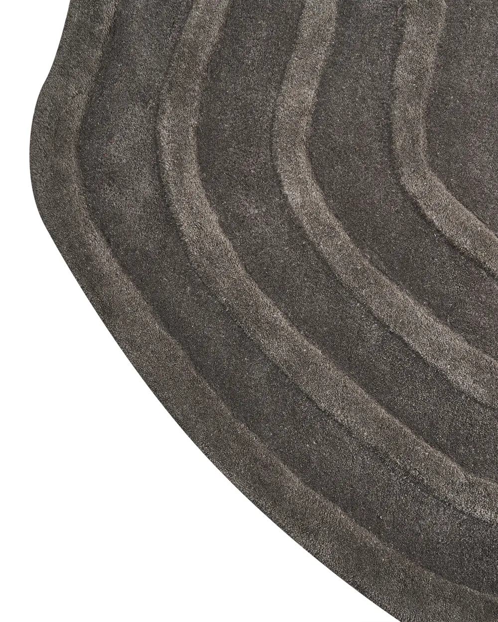 Teppich SATNA Dunkelgrau 160 x 230 cm Wolle_1036948