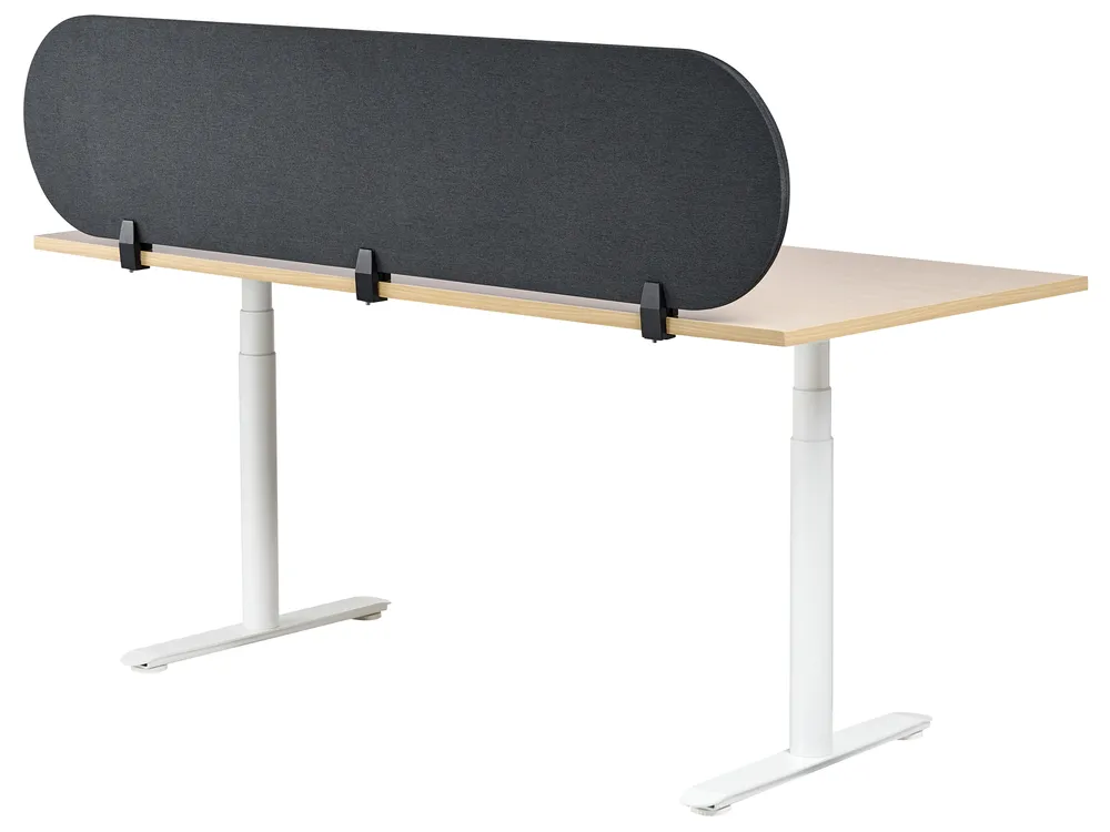Schreibtischtrennwand SPARKY 180 x 40 cm Dunkelgrau_1015345