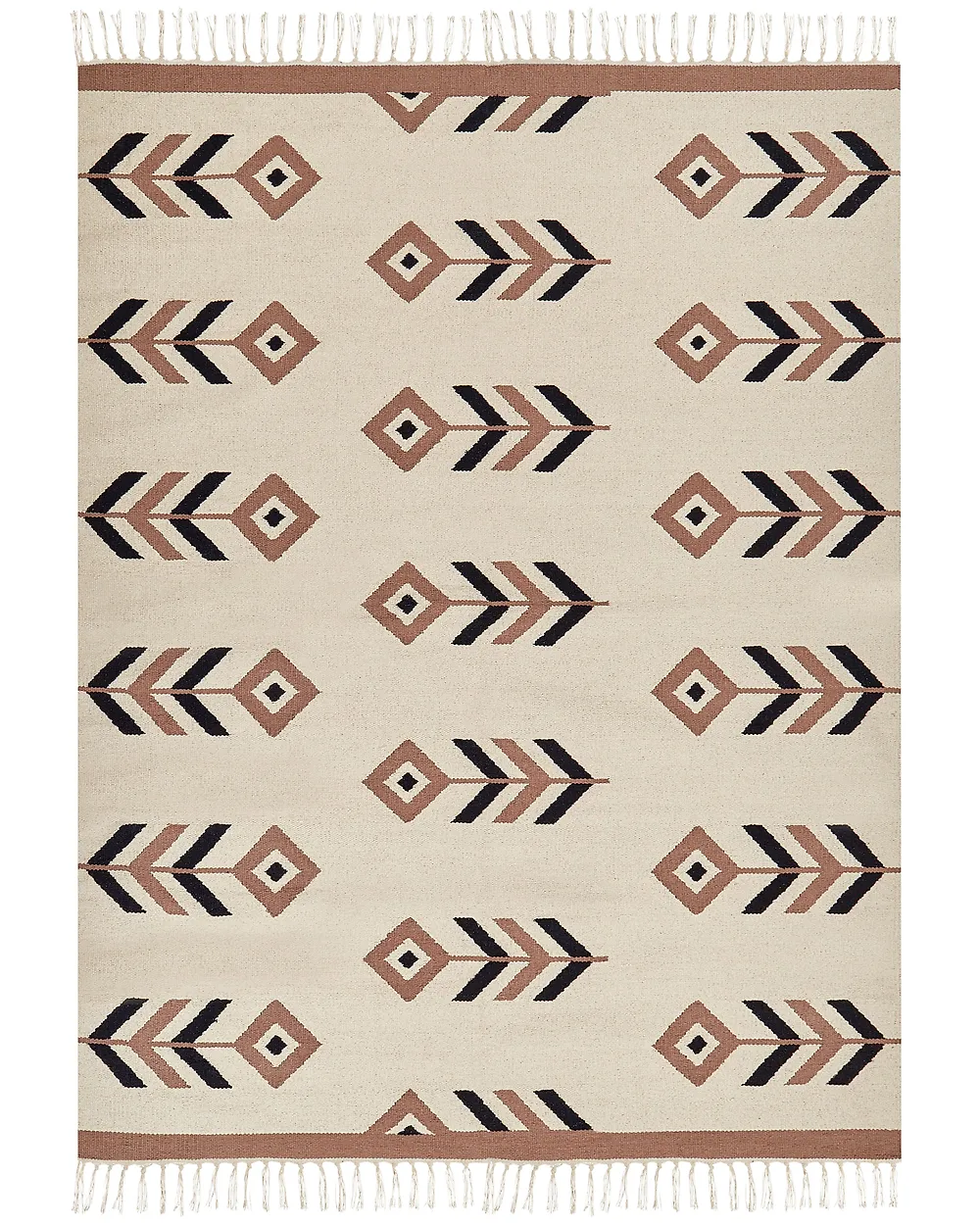 Teppich NIAVAN Beige 200 x 300 cm Kelim Baumwolle
