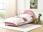 Kinderbett Samtstoff ANET 90 x 200 cm Rosa_1154203