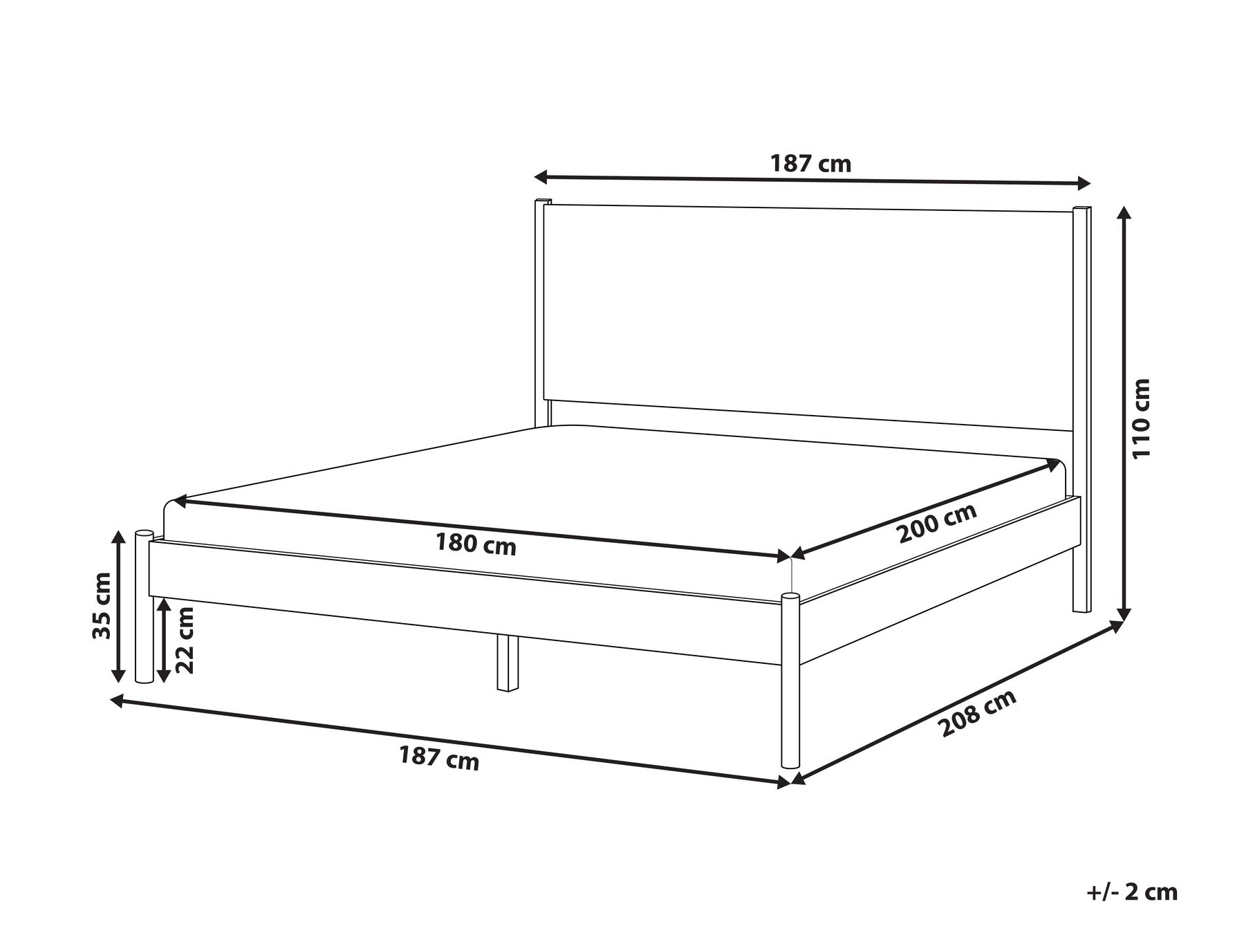 Bett mit Lattenrost Kiefernholz BRUNEMONT 180 x 200 cm Hellbraun_1020224