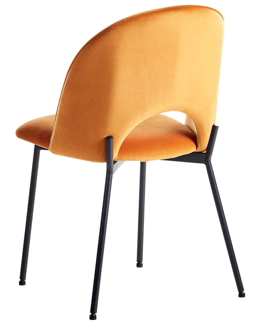 Set of 2 Dining Chairs COVELO Velvet Orange_859977