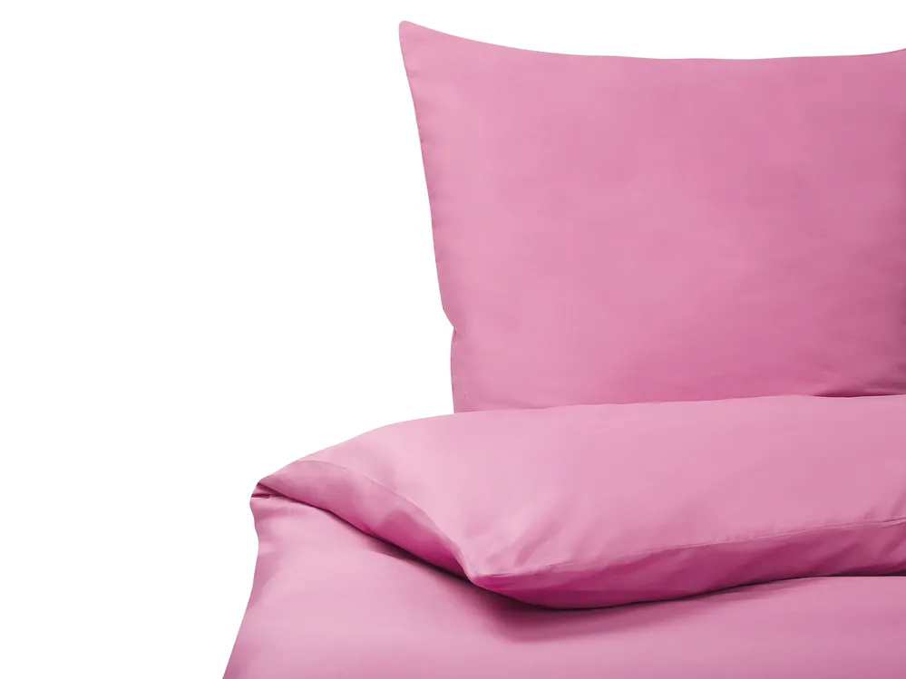 Bettwäsche-Set HARMONRIDGE 220 x 240 cm Baumwollsatin Rosa