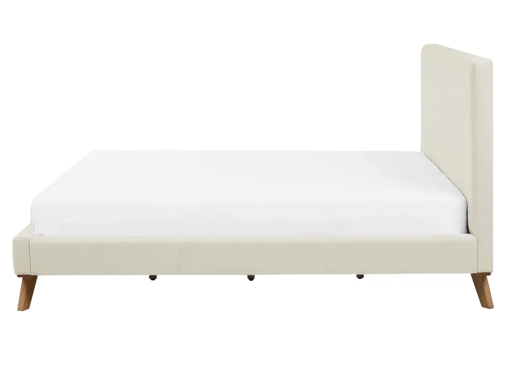 Bed Chenille TALENCE 160 x 200 cm (EU King Size) Light Beige_732366