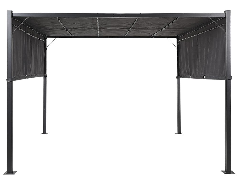 Gazebo LED PARGA 310 cm 310 cm Metal Dark Grey