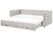 Tagesbett mit Stauraum Samtstoff MEUDON 90 x 200 cm Grau_1021789