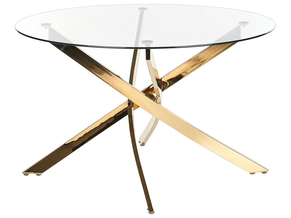 Eettafel MARAMO Goud 120 cm 120 cm Veiligheidsglas