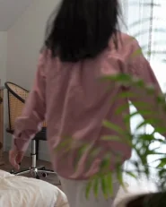 Kommode mit 4 Schubladen BLYTHE Naturfarbene Esche Schwarz_1056552