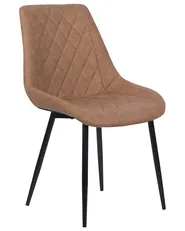 Set of 2 Dining Chairs MARIBEL Faux Leather Golden Brown_716416