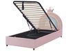 Kinderbett mit Stauraum GRISETOT Samtstoff Rosa 90 x 200 cm