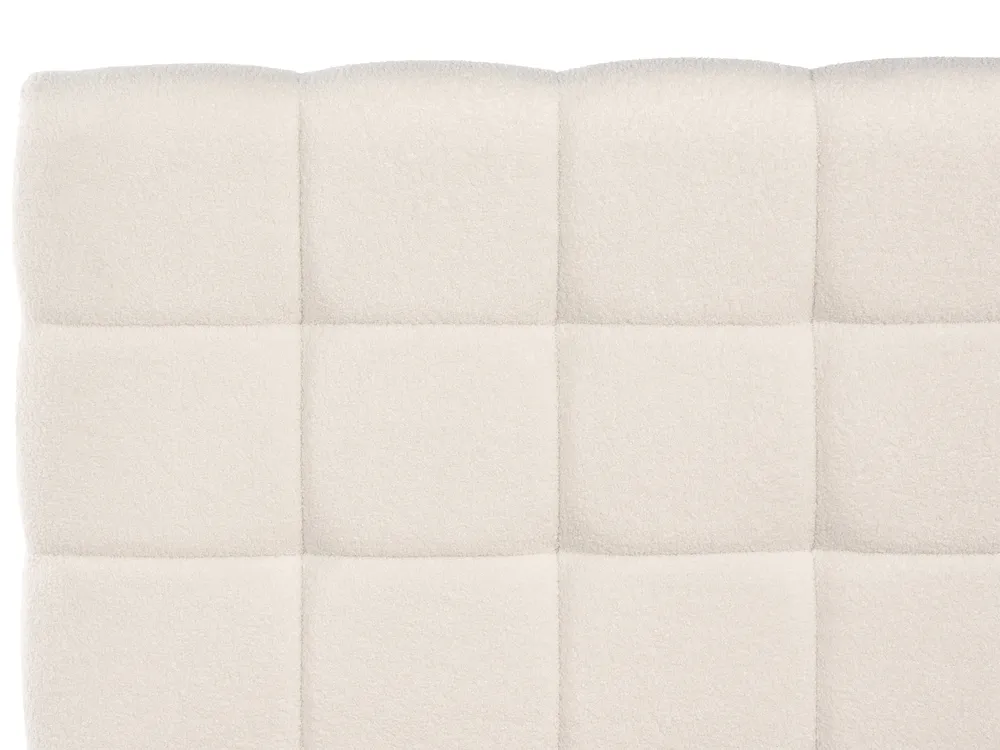 Bett mit Lattenrost Bouclé CRESSAT 180 x 200 cm Cremeweiß_1009069
