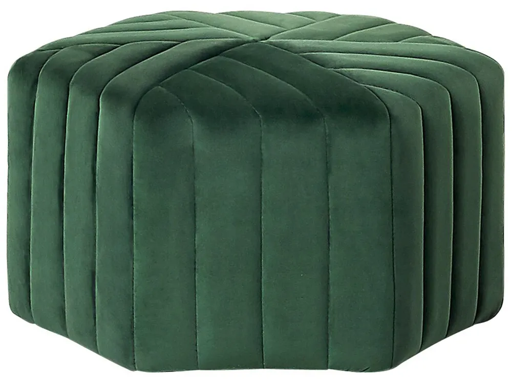 Pouf MURIETTA Samtstoff Dunkelgrün