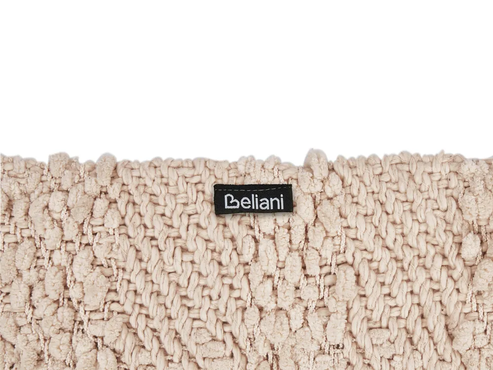 Blanket VELLA Cotton 200 x 220 cm Light Beige_939549