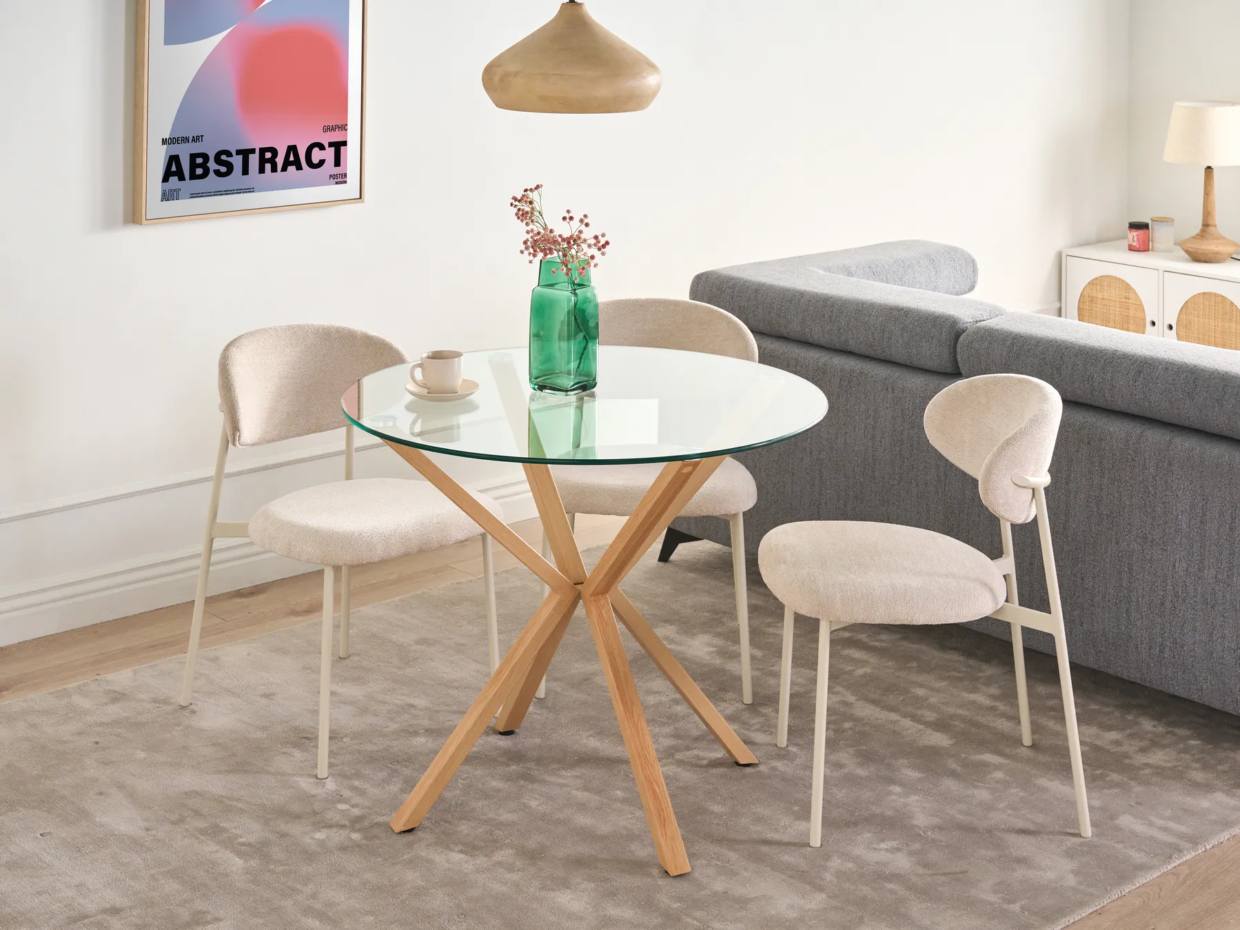 Esstisch ALTURA Transparent 90 cm 90 cm_793007