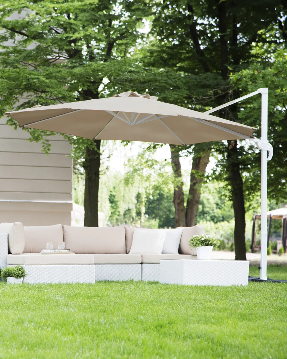 Ampelschirm 300 cm SAVONA Dunkelbeige
