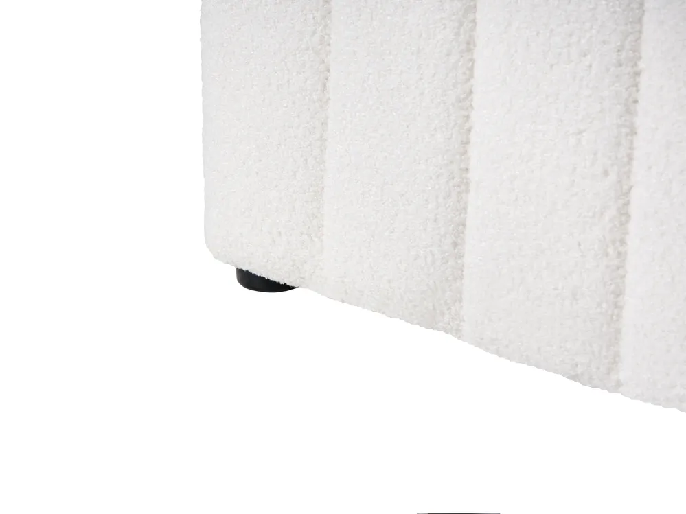 Bett mit Stauraum LUNAN Bouclé Weiß 140 x 200 cm_1048329
