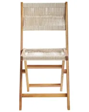 Gartenstuhl 2er Set PROSSEDI klappbar Akazienholz Beige_956592