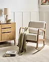 Schaukelsessel SKOVDE Stoff Hellbeige
