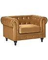 Sessel CHESTERFIELD Samtstoff Gold