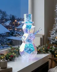 Weihnachtsdekoration LED ARCTICA 43 cm Schneemann Bunt_950251