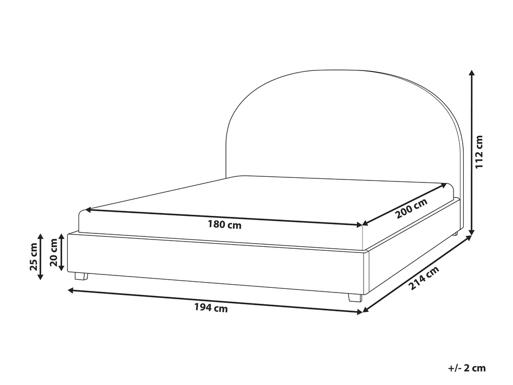 Bed Chenille VAUCLUSE 180 x 200 cm (EU Super King) Light Blue_968875
