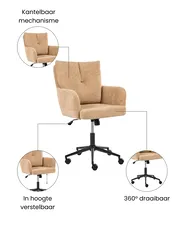 Bureaustoel ALPINE Stof Beige_1071083