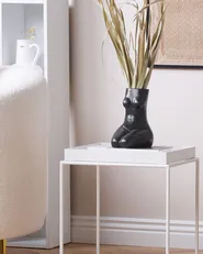 Blumenvase PYRGOS 22 cm Keramik Schwarz_1078717