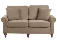 Sofa 2-Sitzer GINNERUP Stoff Braun_1035511