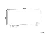 Desk Screen WALLY 160 x 40 cm Yellow_853209
