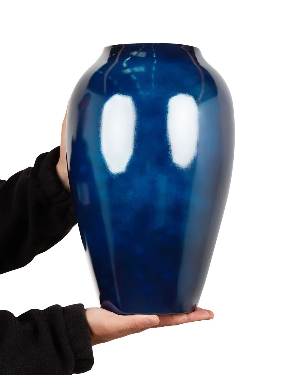 Flower Vase OCANA 37 cm Ceramic Dark Blue_867395