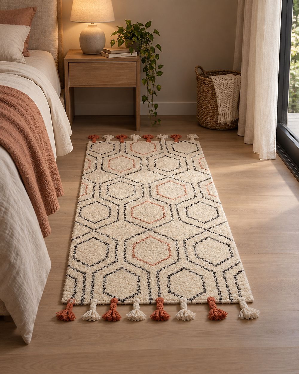 Tapis HAJIPUR Beige 80 x 150 cm Coton