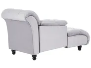 Rechtsseitige Chaiselongue LORMONT Samtstoff Hellgrau_881616