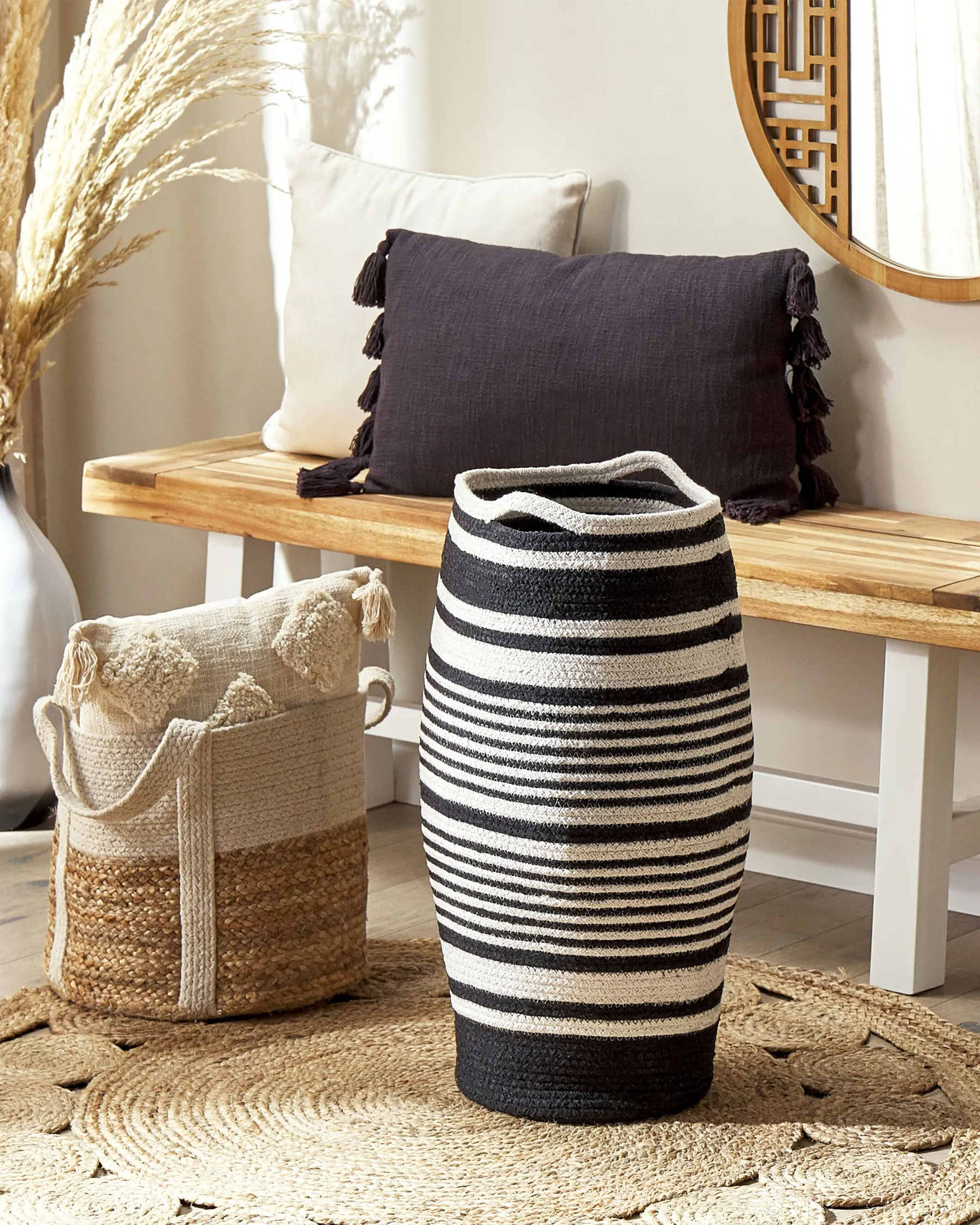 Basket ARRAH Cotton Black/ White_842777