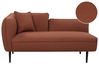 Linksseitige Chaiselongue CHEVANNES Bouclé Dunkelrot