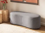 Sofa AMAL mit Ottomane Stoff Grau_1149714