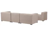 Gartensofa mit Ottomane 4-Sitzer AREZZO modular Beige_848100