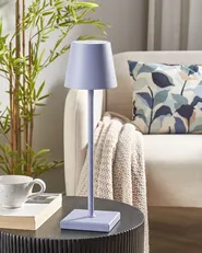 Wireless LED Table Lamp BACEIRO Metal Light Violet_1061026
