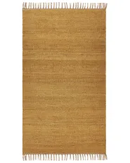 Teppich LUNIA Senfgelb 80 x 150 cm Jute_846321