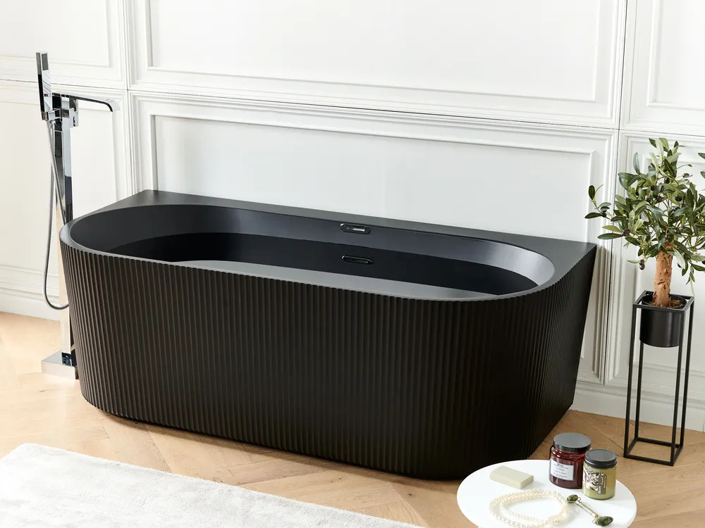 Vorwand-Badewanne GOCTA 170 x 80 cm Schwarz