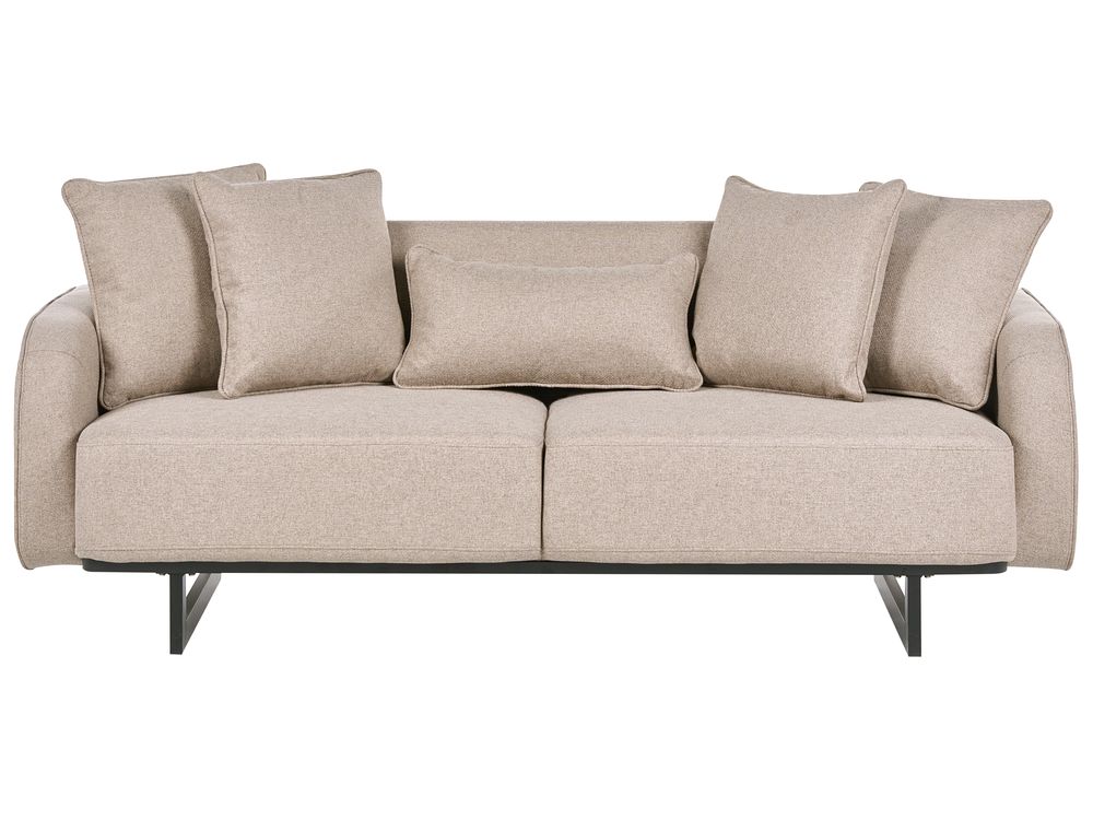 Sofa 3-Sitzer SVANEK Stoff Hellbraun