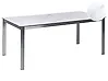 Gartentisch COSOLETO 180 cm 90 cm Glas Marmor Optik Weiß