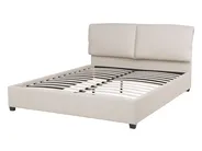 Bett mit Lattenrost Stoff BELFORT 140 x 200 cm Hellbeige_719945